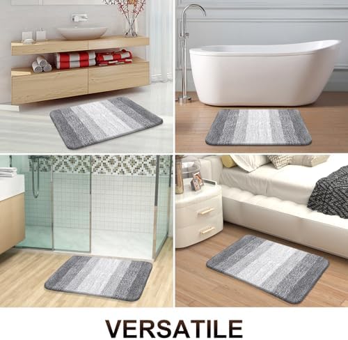OLANLY Large Bathroom Rugs Mat 70x46, Extra Soft Absorbent Microfiber Bath Rugs, Rubber Backing, Quick Dry, Washable Bath Mats for Bathroom Floor, Tub and Shower, Home Decor Accessories, Light Grey - Image 6