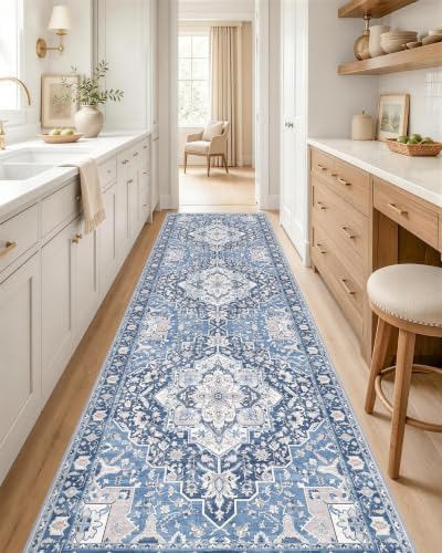OLANLY 2x8 Washable Runner Rug, Soft Non Slip Carpet for Hallway Kitchen by OLANLY