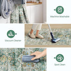 Madane Kitchen Runner 2'6''x8' Soft Rug Runners for Hallways, Green - Image 5