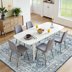 6x9 Area Rugs for Living Room Bedroom, Blue Washable Non-Slip Carpet - Image 2