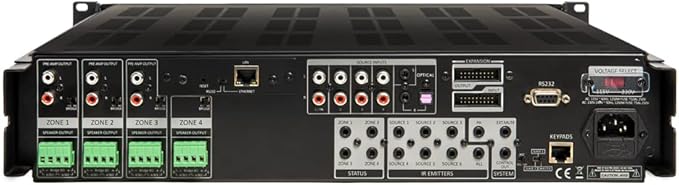 OSD Audio Nero Max8: 4-Zone, 4-Source Amplifier 80W Power, Multi-Room Audio Control, App Integration for iOS & Android, Expand up to 12 Zones, Control4 Driver Support