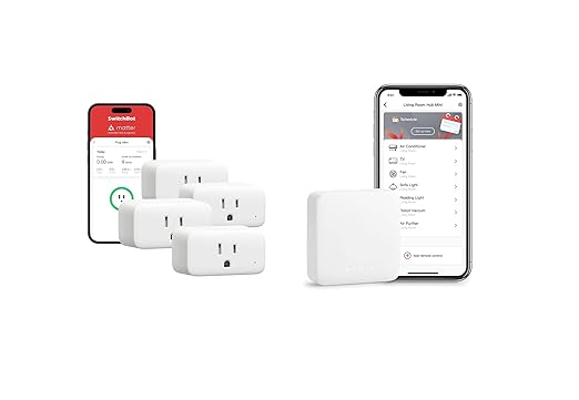 SwitchBot Smart Plug Mini 15A(4 Pack) & SwitchBot Hub Mini Smart Remote