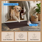 GORILLA GRIP® HydroABSORB Door Mat for Indoor Outdoor Use, 47x35 Coffee - Image 5