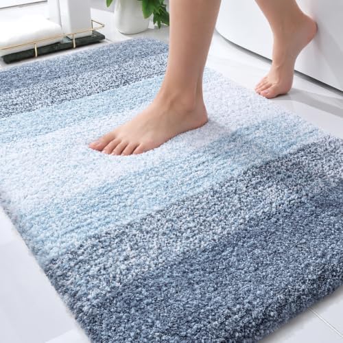 OLANLY Small Bathroom Rugs 30x18, Extra Soft Absorbent Microfiber Bath Rugs by OLANLY