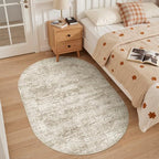 3x5 Oval Rug for Bedroom,Washable Area Rug,Brown - Image 4