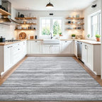 Chicrug 6x9 Grey Washable Striped Abstract Area Rug for Living Room Bedroom - Image 6