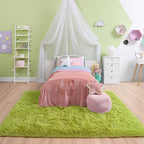 9x12 Extra Large Green Fluffy Area Rug Non-Slip for Living Room Bedroom - Image 4