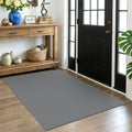 EARTHALL Washable Area Rug, Non Slip Entryway Rug, 4x5 Ft, Dark Gray by Unknown