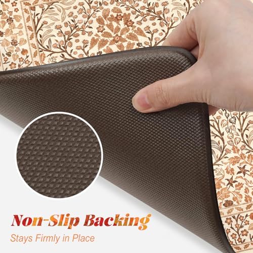 Collive Fall Kitchen Rugs Non Slip Washable Sink Mat 17.3"x47"+17.3"x29" - Image 4