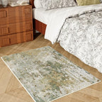 Entryway Rug 2x3 Green Door Mat Indoor Entrance 24x36, Washable Small Throw Rugs for Kitchen Floor, Entry, Front Door, Bedside, Non-Slip Low Pile Stain & Fade Resistant, Abstract Sage Green - Image 3