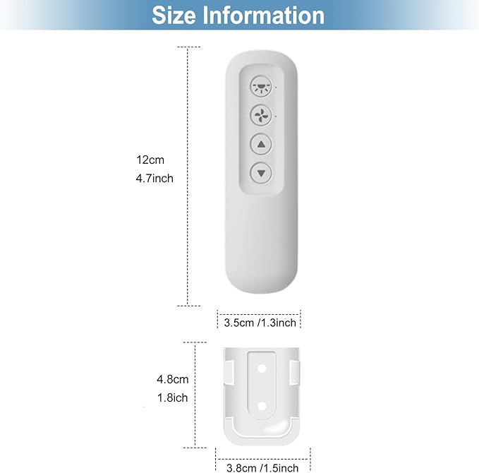 Replacement Remote 99770 99392 99118 99122 99123 99119 Ceiling Fan Remote Control Compatible with Hunter