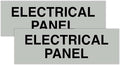 All Quality Basic Electrical Panel Sign - Fire Regulation Safety Compliance Sign - Lt Gray - Large (2 Pack)