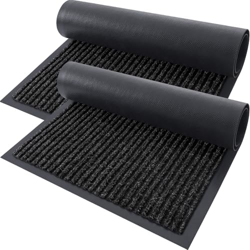 OLANLY 2-Pack Front Door Mats 29.5x17, Waterproof Heavy-Duty Doormats by OLANLY