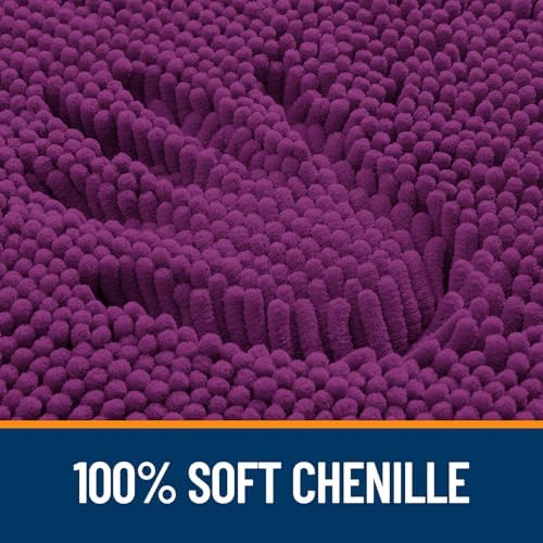 OLANLY Toilet Rugs U-Shaped 24x24, Soft Absorbent Chenille Contour Rugs - Image 3