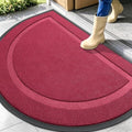 OLANLY Half Circle Front Door Mat Outside 47x32 All-Season Rubber Doormat by OLANLY