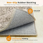 SameBed 8x10 Area Rug Living Room, Vintage Washable Carpet Brown - Image 6
