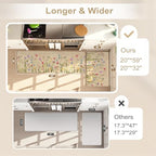 KIMODE Anti Fatigue Kitchen Mats for Floor,Farmhouse Brown Kitchen Rugs Set - Image 2