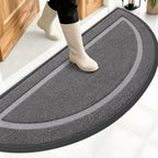 OLANLY Half Circle Front Door Mat Outside 59x23 All-Season Rubber Doormat by OLANLY