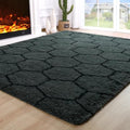 6x9 Large Dark Grey Fluffy Soft Area Rug Non-Slip for Living Room Bedroom by ModernHomeDecor
