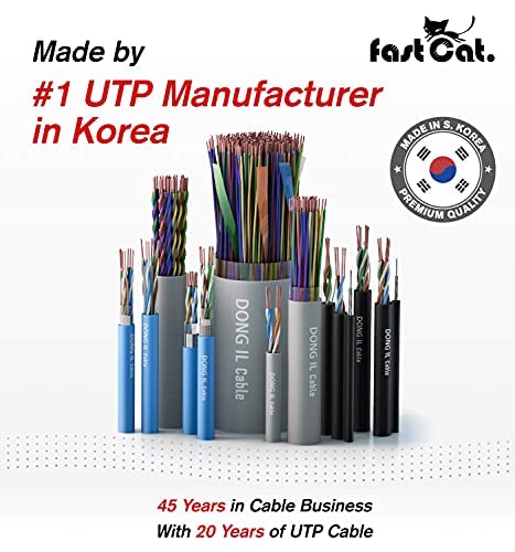 fast Cat. Speaker Wire 16 Guage 4C, UL Listed & CMR/CL3R-FT4 Rated - Speaker Cable w/PVC Jacket, 100% Oxygen-Free Pure Bare Copper - (65) HighFlex 16 Guage Wire - in-Wall Use-500ft Bulk Cable, Black