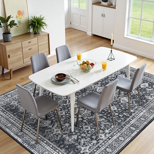 8x10 Area Rugs for Living Room, Black Washable Non-Slip Large Carpet - Image 3