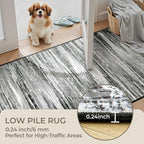 2x10 Runner Rug Non Slip,Washable Hallway Runner Rug,Black - Image 6