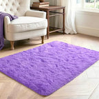 2x3 Purple Fluffy Soft Area Rug Non-Slip for Entryway Bedroom Dorm Hallway - Image 3