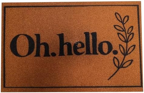 Outdoor Rug Door Mat, Welcome Mat, Non-Slip Entrance Mat, Stylish Front Door Mat, Entryway Rug, 19"x31" (2. Hello) by COMCONHMY