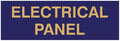 All Quality Basic Electrical Panel Sign - Fire Regulation Safety Compliance Sign - Blue/Gold - Small (1 Pack)