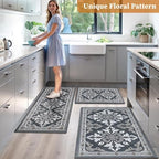 Kitchen Rugs Set of 3, Non Slip Washable Floor Mats with Water Absorbent - Image 6