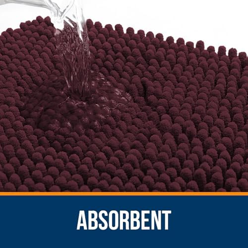 OLANLY Large Bathroom Rugs 44x32, Extra Soft Absorbent Chenille Bath Rugs - Image 4