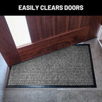 Front Door Mat, Indoor Outdoor Welcome Muddy Doormat, 30x17 Battleship Gray - Image 4