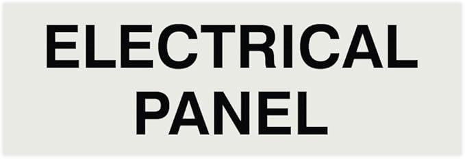 All Quality Basic Electrical Panel Sign - Fire Regulation Safety Compliance Sign - Lt Gray - Large (1 Pack)
