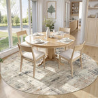 8ft Area Rug for Living Room, Abstract Washable Non-Slip Large Rugs, Gold - Image 3