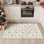 Madane Christmas Area Rug 2x3, Grey Entryway Xmas Carpet Holiday Decor - Image 2