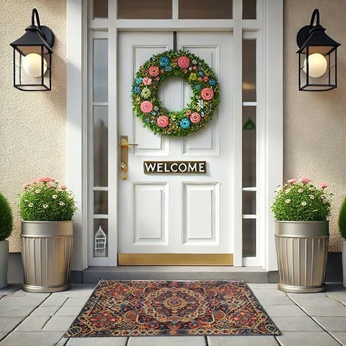 Outdoor Rug Door Mat, Welcome Mat, Non-Slip, 19'x31' (11.Pattern) - Image 2