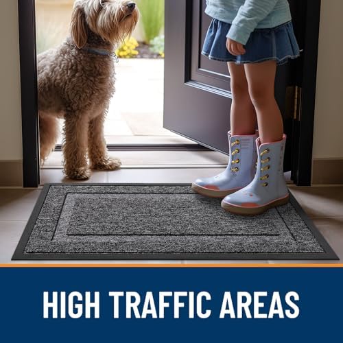 OLANLY Front Door Mat Outside 59x34, All-Season Heavy-Duty Rubber Doormat - Image 6