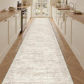 3x16 Runner Rug Non Slip,Washable Hallway Runner Rug,Beige by Restydon