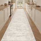3x16 Runner Rug Non Slip,Washable Hallway Runner Rug,Beige by Restydon