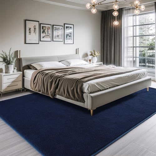 AROGAN 4x6 Area Rugs for Living Room Non Slip Dorm Bedroom Rug, Navy Blue - Image 6