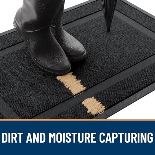 OLANLY Front Door Mat Outside 47x23, All-Season Heavy-Duty Rubber Doormat - Image 4