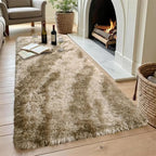 Noahas 2x10 Khaki Fluffy Soft Runner Rug Non-Slip for Bedroom Dorm Hallway - Image 4