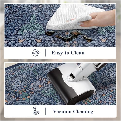 Collive Anti Fatigue Mats for Kitchen Floor, Dark Blue Kitchen Rugs - Image 5