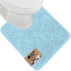 GORILLA GRIP Chenille Bath Rug Mat for Square Toilet Base, 24x19 Sky Blue by GorillaGrip