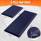 TranquilRelax 4/5 Inch Cushioned Anti Fatigue Kitchen Mats for Floor, Blue - Image 2