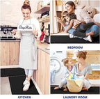StepRite Kitchen Mats for Floor, 2-Piece Anti-Fatigue Kitchen Rugs, Black - Image 6