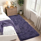 2x6 Taro Purple Fluffy Soft Runner Rug Non-Slip for Bedroom Dorm Hallway - Image 2