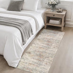 2x5 Washable Runner Rug：Modern Abstract Kitchen Soft Carpet Taupe - Image 4