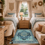 RELEANY Washable Area Rug, 3'x5', Teal - Image 2