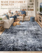 OLANLY 6x9 Washable Area Rug, Soft Non Slip Carpet for Bedroom Living Room - Image 3